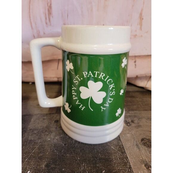 Ceramic‎ cup mug green Happy St Patrick's Day clover Decor figure - Picture 4 of 6
